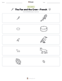The Fox and the Crow - French printable worksheet preview