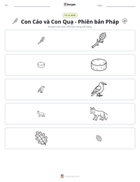 Xem trước tài liệu in sẵn Con Cáo và Con Quạ - Phiên bản Pháp