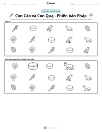 Xem trước tài liệu in sẵn Con Cáo và Con Quạ - Phiên bản Pháp