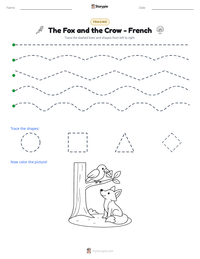 The Fox and the Crow - French printable worksheet preview