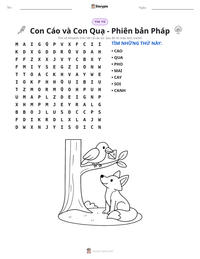 Xem trước tài liệu in sẵn Con Cáo và Con Quạ - Phiên bản Pháp