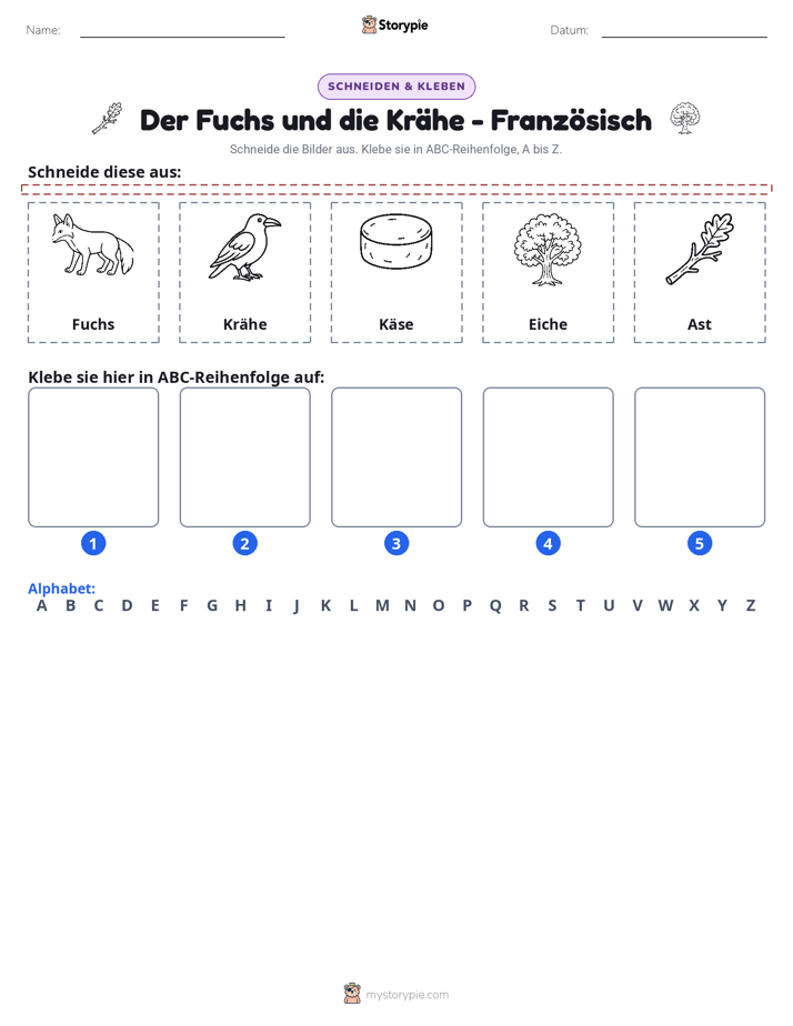 Schneiden & Einfügen Alphabet