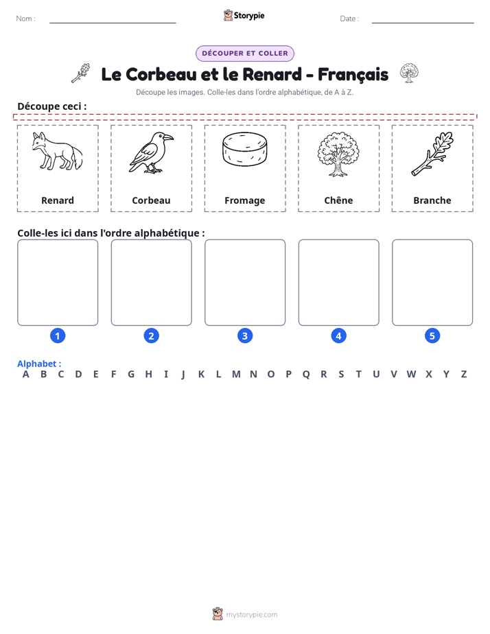 Découper & Coller l'Alphabet