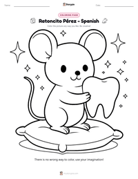 Ratoncito Pérez - Spanish printable worksheet preview