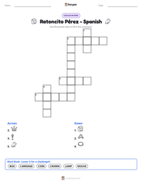 Ratoncito Pérez - Spanish printable worksheet preview