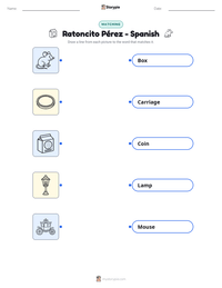Ratoncito Pérez - Spanish printable worksheet preview