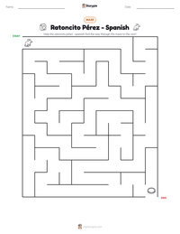 Ratoncito Pérez - Spanish printable worksheet preview