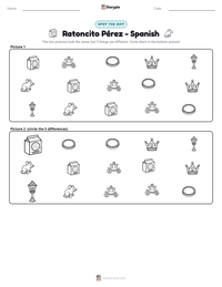 Ratoncito Pérez - Spanish printable worksheet preview