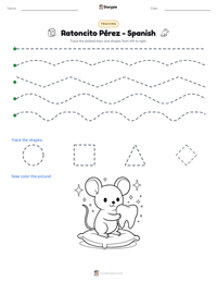Ratoncito Pérez - Spanish printable worksheet preview