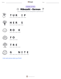 Rübezahl - German printable worksheet preview