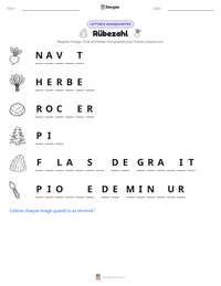 Aperçu de la feuille de travail imprimable Rübezahl