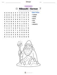 Rübezahl - German printable worksheet preview