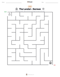 The Lorelei - German printable worksheet preview