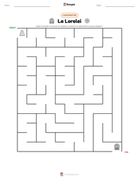 Aperçu de la feuille de travail imprimable La Lorelei