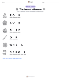 The Lorelei - German printable worksheet preview