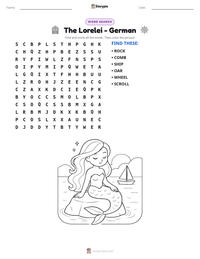 The Lorelei - German printable worksheet preview