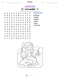 Aperçu de la feuille de travail imprimable La Lorelei