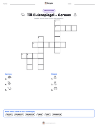 Till Eulenspiegel - German printable worksheet preview