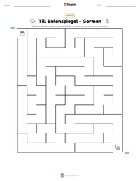 Till Eulenspiegel - German printable worksheet preview