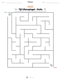 Tijl Uilenspiegel - Duits afdrukbare werkblad voorbeeld