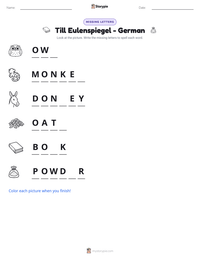 Till Eulenspiegel - German printable worksheet preview