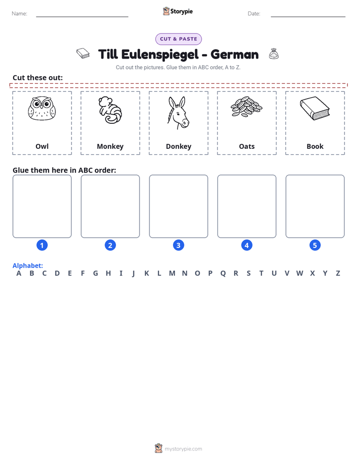 Cut & Paste Alphabet