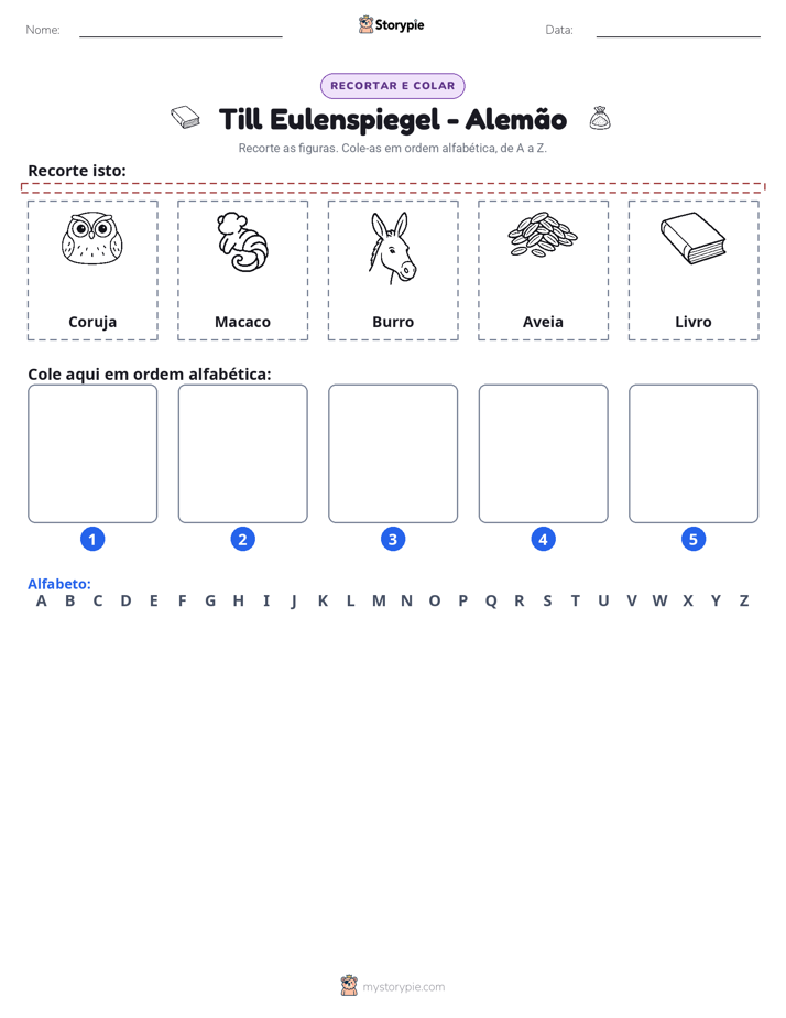 Recortar & Colar Alfabeto