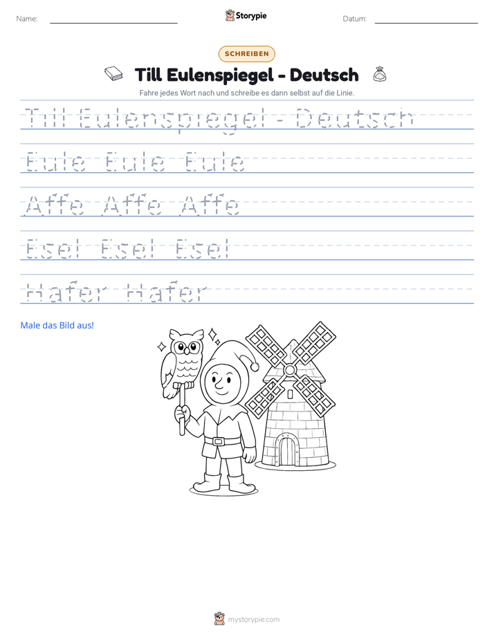 Schreibübung