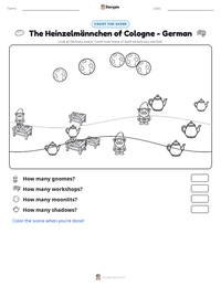 The Heinzelmännchen of Cologne - German printable worksheet preview