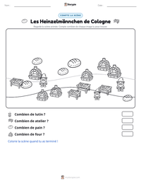 Aperçu de la feuille de travail imprimable Les Heinzelmännchen de Cologne