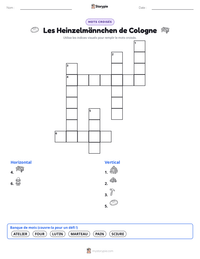 Aperçu de la feuille de travail imprimable Les Heinzelmännchen de Cologne
