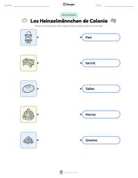 Vista previa de la hoja de trabajo imprimible de Los Heinzelmännchen de Colonia