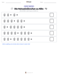 Die Heinzelmännchen zu Köln druckbare Arbeitsblatt Vorschau