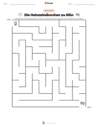 Die Heinzelmännchen zu Köln druckbare Arbeitsblatt Vorschau