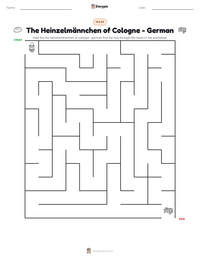 The Heinzelmännchen of Cologne - German printable worksheet preview