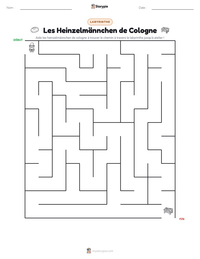 Aperçu de la feuille de travail imprimable Les Heinzelmännchen de Cologne