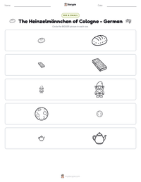 The Heinzelmännchen of Cologne - German printable worksheet preview