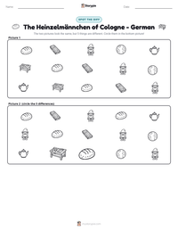 The Heinzelmännchen of Cologne - German printable worksheet preview
