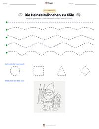Die Heinzelmännchen zu Köln druckbare Arbeitsblatt Vorschau