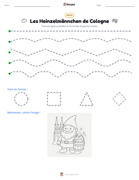 Aperçu de la feuille de travail imprimable Les Heinzelmännchen de Cologne