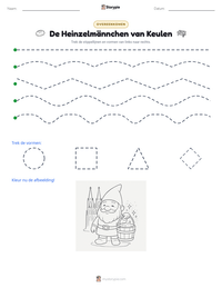 De Heinzelmännchen van Keulen afdrukbare werkblad voorbeeld