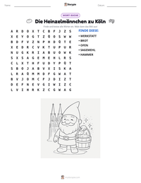 Die Heinzelmännchen zu Köln druckbare Arbeitsblatt Vorschau