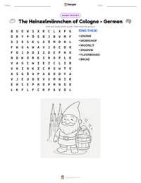 The Heinzelmännchen of Cologne - German printable worksheet preview