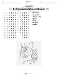 De Heinzelmännchen van Keulen afdrukbare werkblad voorbeeld