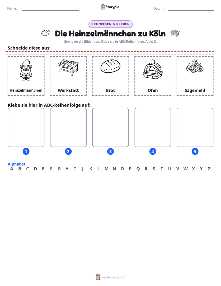 Schneiden & Einfügen Alphabet