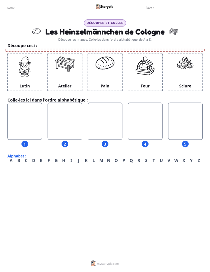Découper & Coller l'Alphabet