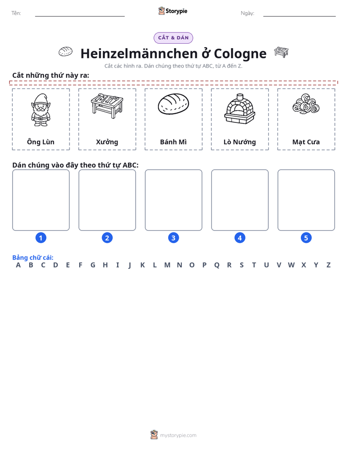 Cắt & Dán Chữ Cái
