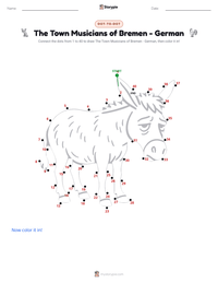 The Town Musicians of Bremen - German printable worksheet preview