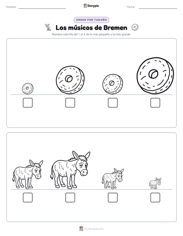 Orden de Tamaños