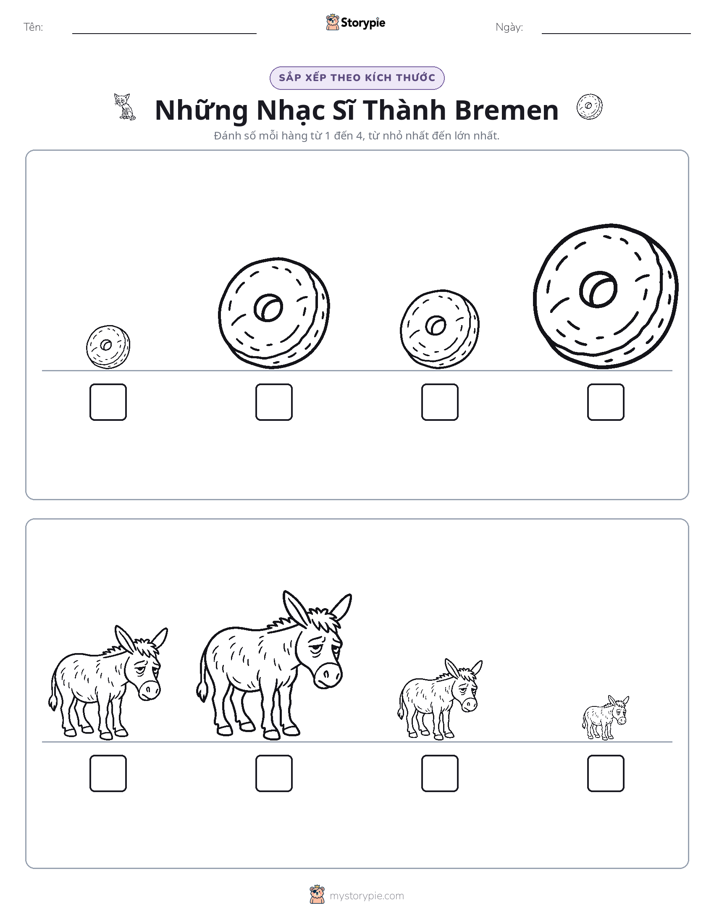 Thứ Tự Kích Thước